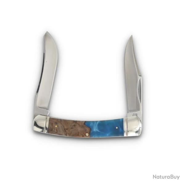 Couteau Rough Rider Pandora Swirl Large Moose Lame Acier Inoxydable Manche R�sine Slip Joint RR2652