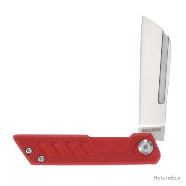 Couteau Pliant Rough Rider Vibe Lame Acier Inoxydable Manche G10 Rouge Slip Joint RR2606