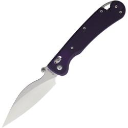 Couteau Pliant Daggerr Pelican Slim Lame Acier VG-10 Manche G10 Violet Cross Bar Lock DGRFM023SPRS
