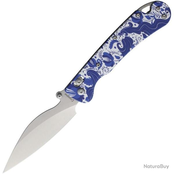 Couteau Pliant Daggerr Pelican Slim Lame Acier VG-10 Manche G10 Gzhel Cross Bar Lock DGRFM023SGZH
