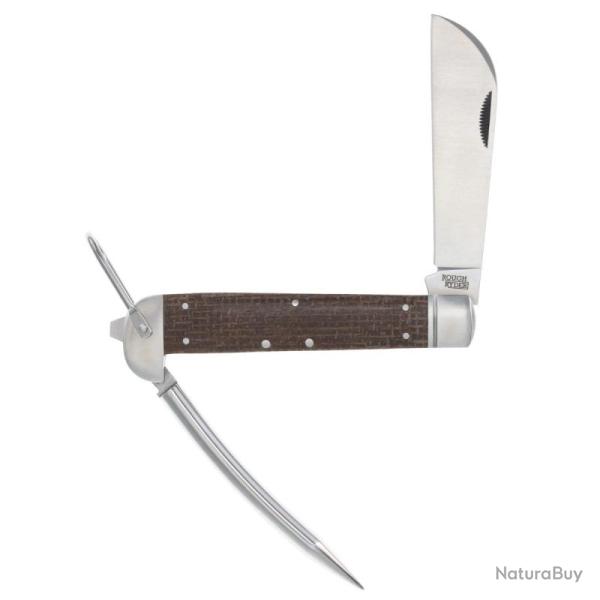 Couteau Pliant Rough Rider Marlin Spike Lame Acier Inoxydable Manche Micarta Slip Joint RR2573