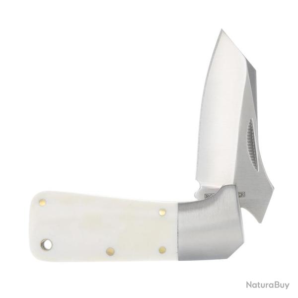 Couteau Pliant Rough Rider Winter Bone Dire Wolf Lame Acier Inoxydable Manche Os Slip Joint RR2554