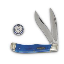 Couteau Pliant Rough Rider Patriot Jumbo Trapper Lame Acier Inoxydable Manche Os Slip Joint RR2511