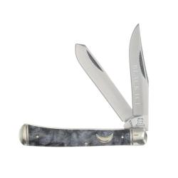 Couteau Pliant Rough Rider Black Ice Trapper Lame Acier Inoxydable Manche Synth&eacute;tique Slip Joint