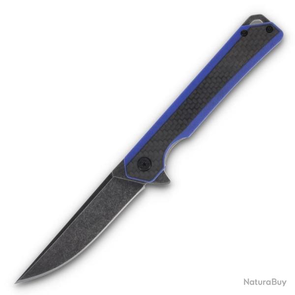 Couteau Pliant Rough Rider Blue Flipper Lame Acier Inoxydable Manche G10 Liner Lock RR2671