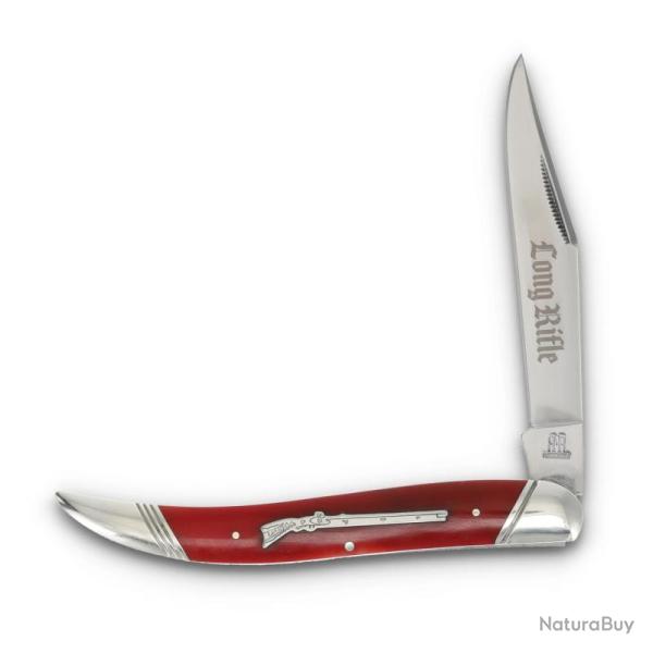 Couteau Pliant Rough Rider Long Rifle Large Toothpick Lame Acier Inoxydable Manche Os Slip Joint