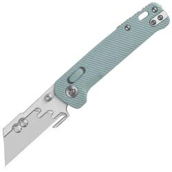 Couteau Cutter QSP Penguin Workmate Lame Acier SK5 Manche FRN Bleu Clair Glyde Lock QS130UTD
