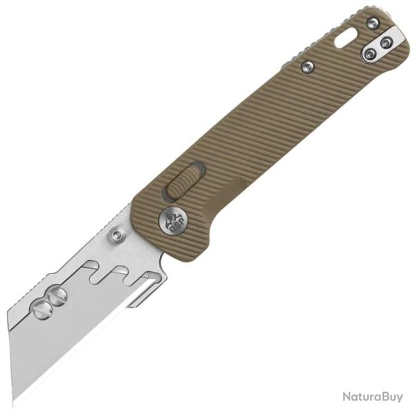 Couteau Cutter QSP Penguin Workmate Lame Acier SK5 Manche FRN Kaki Glyde Lock QS130UTC