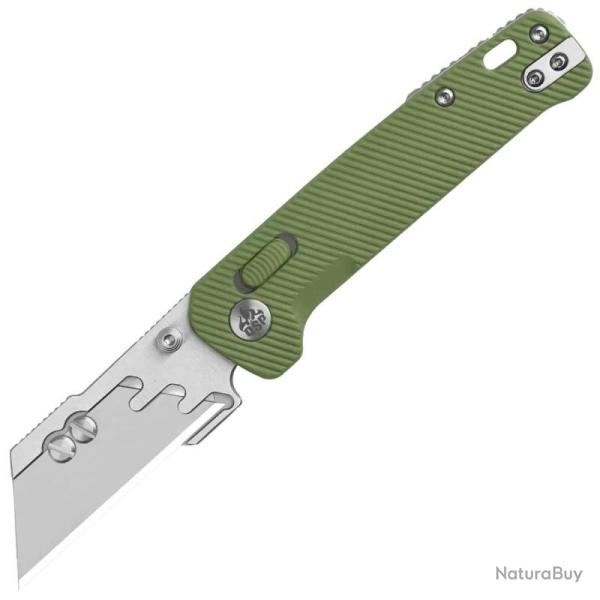 Couteau Cutter QSP Penguin Workmate Lame Acier SK5 Manche FRN Vert Glyde Lock QS130UTB