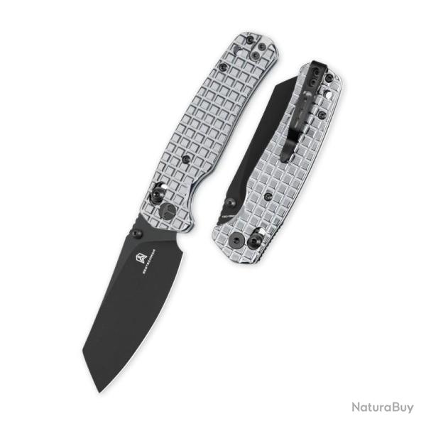 Couteau Pliant Bestechman Cicada's Wing Lame Acier 10Cr15MoV Manche Acier Frag Poli B-Lock BTKMK06S6
