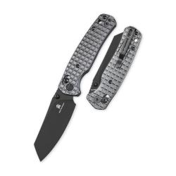 Couteau Pliant Bestechman Cicada's Wing Lame Acier 10Cr15MoV Manche Acier Frag Gris B-Lock BTKMK06S2