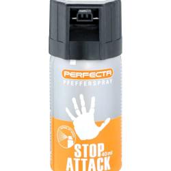 Bombe lacrymog&egrave;ne gaz poivre 40 ml Perfecta Stop Attack