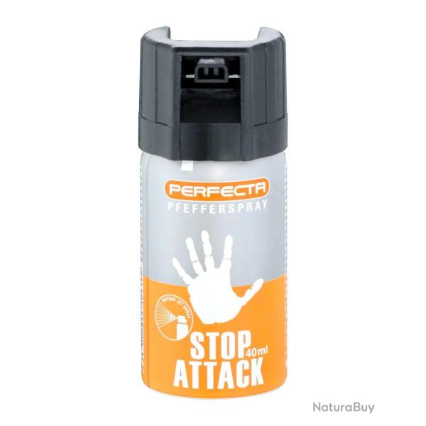Bombe lacrymog�ne gaz poivre 40 ml Perfecta Stop Attack