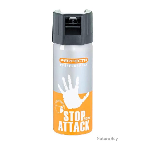Bombe de d�fense gel poivre anti-attaque animale Perfecta Stop Attack 50 ml