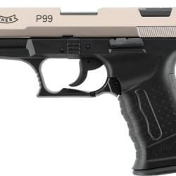 Pistolet &agrave; blanc Walther P99 calibre 9 mm PAK bicolor