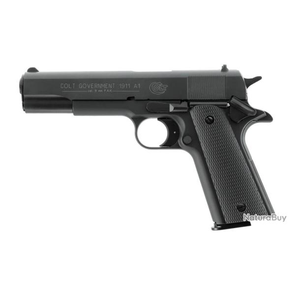 Pistolet � blanc Colt Government 1911 A1 calibre 9 mm PAK noir