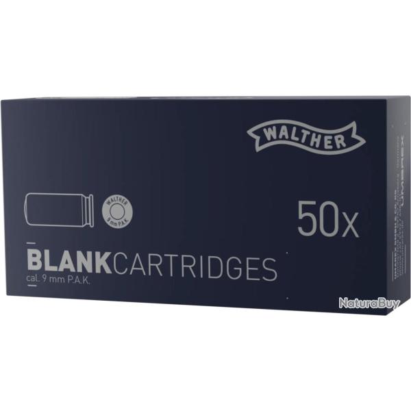 Cartouches � blanc 9 mm Walther - Pack de 50