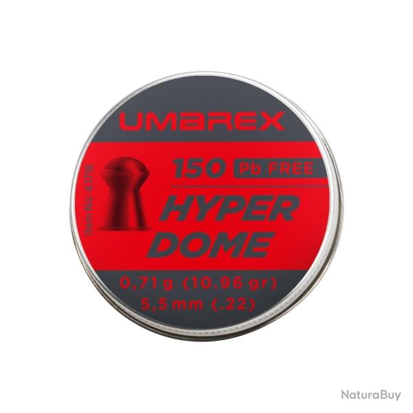 Plombs t�te ronde Umarex Hyperdome calibre 5,5 mm 0,71 g - bo�te de 150