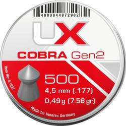 Plombs pointus Umarex Cobra Gen2 calibre 4,5 mm 0,49 g lot de 5x500