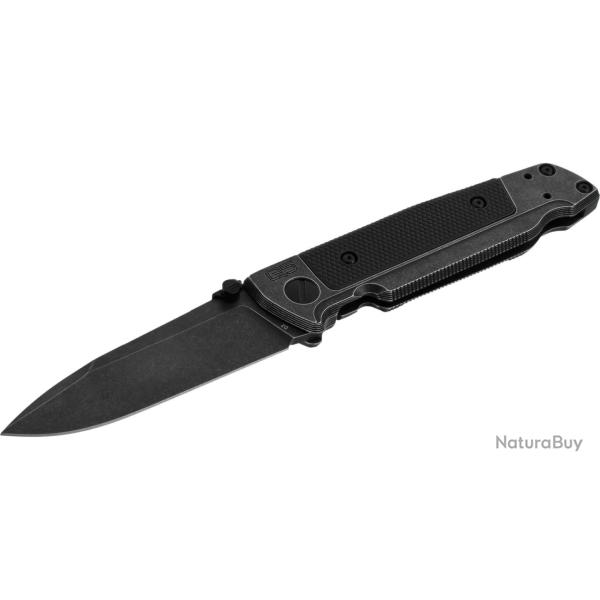 Couteau pliant Walther Q5 Steel Frame Folder Blackwash lame lisse