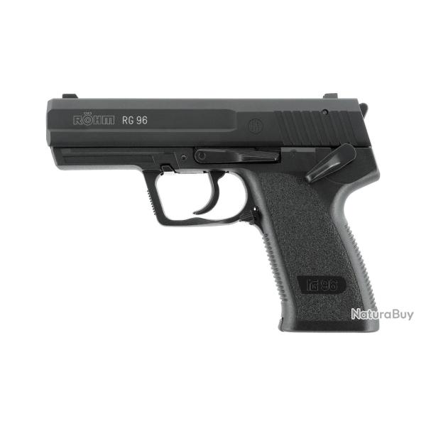 Pistolet � blanc Rohm RG 96 calibre 9 mm PAK noir