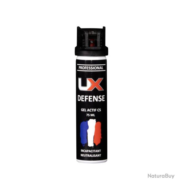 Bombe lacrymog�ne gel CS UX 75 ml � capot clapet