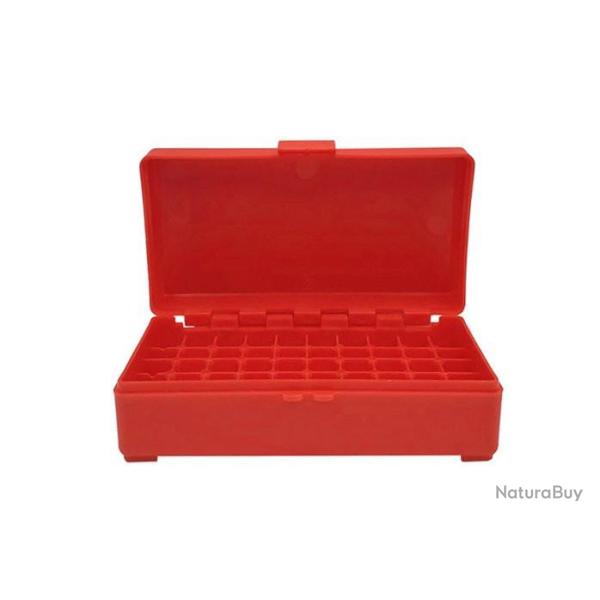 Bo�te de rangement 50 munitions calibre 9mm rouge Megaline