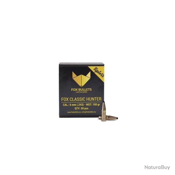 Ogives sans plomb Fox Bullets Classic Hunter 6mm (.243) 100 gr