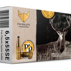 Cartouche sans plomb Fox Bullets Classic Hunter 6,5x55 SE 123 gr - bo&icirc;te de 20