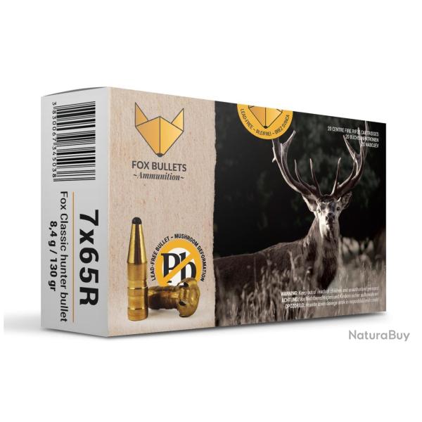 Cartouche sans plomb Fox Bullets Classic Hunter 7x65R 130 gr - bo�te de 20