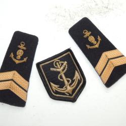 MARINE NATIONALE GENDARMERIE MARITIME :  EPAULETTES MANCHONS + PATCH