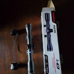 Lunette de tir Tasco 4X32 petit calibre mont&eacute;e sur rail Picatinny monobloc neuve dans sa boite