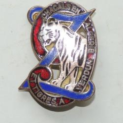 INSIGNE 9&deg; REGIMENT DE ZOUAVES