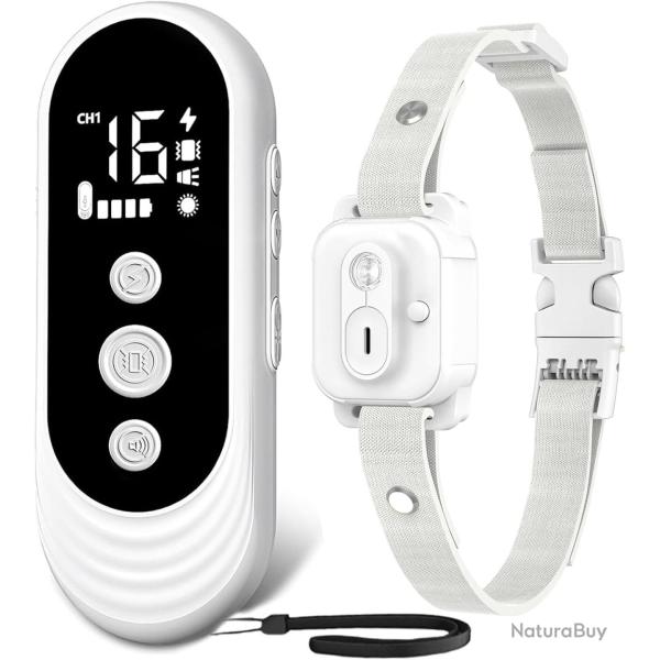 Colliers de Dressage Chien 3 Modes Lumi�re �tanche IPX7 Port�e 1000m BIP Vibration Stimulation Douce