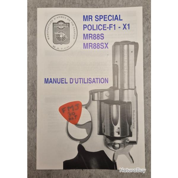 Notice revolver Manurhin F1/MR88 en fran�ais