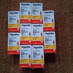 10 bo&icirc;tes de 22LR HV 40gr tete cuivr&eacute;e Aguila
