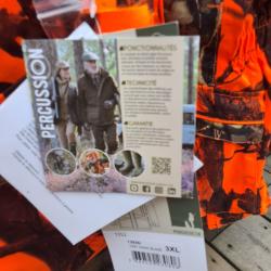 Veste de chasse chaude, &eacute;tanche Percussion neuve 3xl
