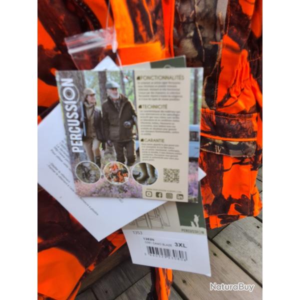 Veste de chasse chaude, �tanche Percussion neuve 3xl