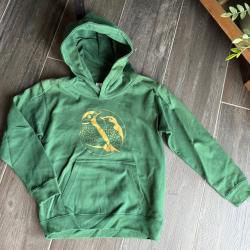 Sweat &agrave; capuche enfant Tordo coloris vert
