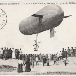 CPA MILITARIA - A&Eacute;ROSTATION MILITAIRE - "LE PARSEVAL" BALLON DIRIGEABLE MILITAIRE ALLEMAND - 1908