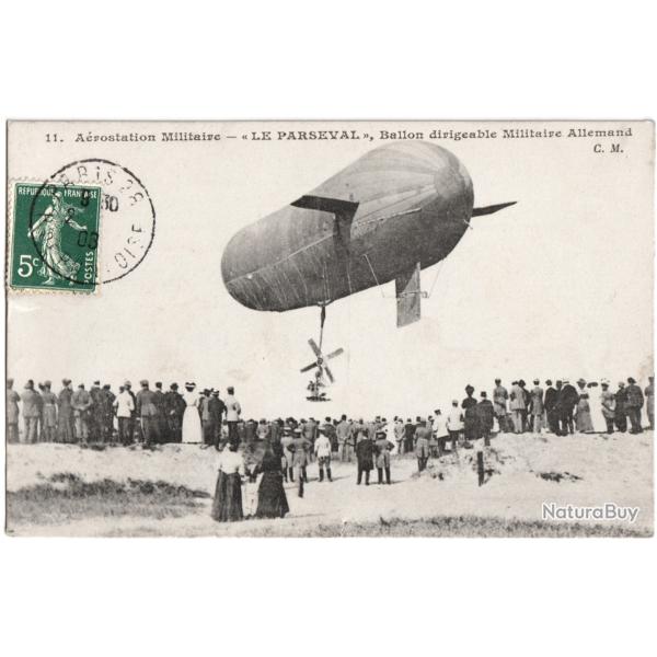 CPA MILITARIA - A�ROSTATION MILITAIRE - "LE PARSEVAL" BALLON DIRIGEABLE MILITAIRE ALLEMAND - 1908