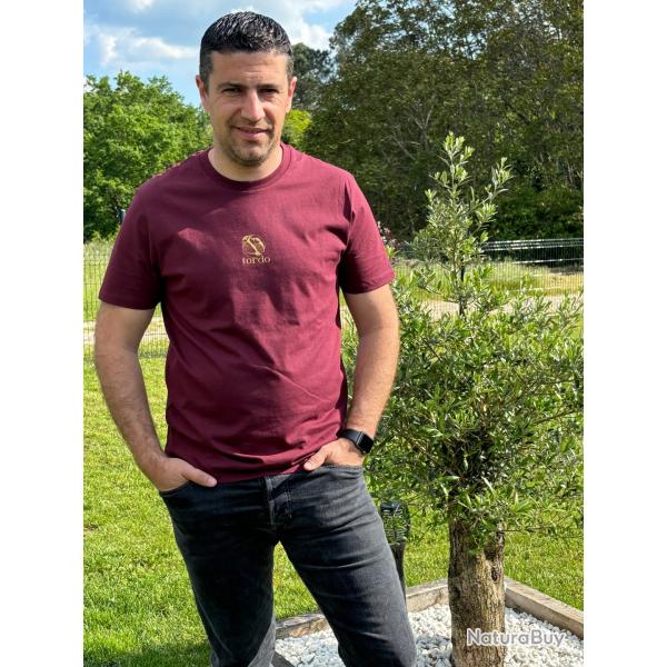 Tee-Shirt Tordo coloris Bordeaux 100% Coton Bio