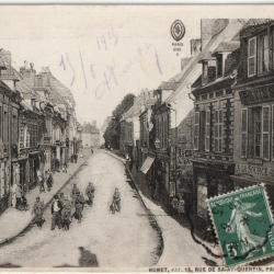 RARE CPA GUERRE 14-19 - DOULLENS (SOMME) - LE MAIRE & OFFICIERS ALLEMANDS R&Eacute;QUISITIONNANT DES AUTOS