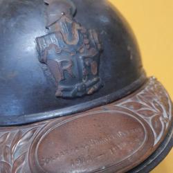Casque Adrian 1915 G&eacute;nie plaque soldat de la grande guerre 14 18