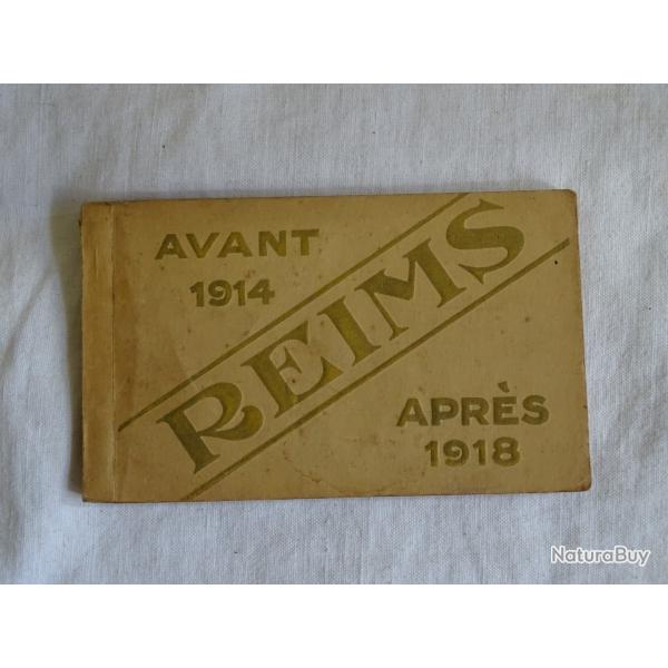 Carnet de cartes postales "Reims - Avant 1914 / Apr�s 1918"