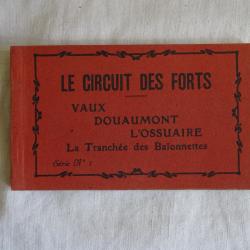 Carnet de cartes postales "Le circuit des forts" WW I