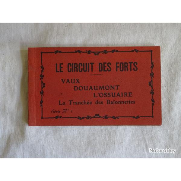 Carnet de cartes postales "Le circuit des forts" WW I