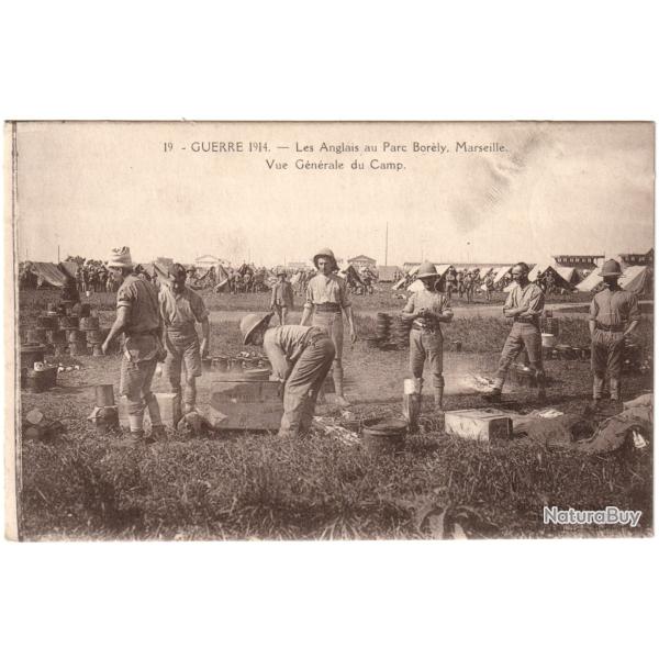 CPA GUERRE 1914 - LES ANGLAIS AU PARC BOR�LY, MARSEILLE - VUE G�N�RALE DU CAMP