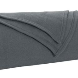 Plaid polaire gris fonc&eacute; 210x140 cm l&eacute;ger doux et confortable