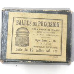 Bo&icirc;te de 12 balles de pr&eacute;cision Syst&egrave;me J Rajon -de calibre 12